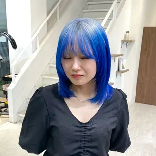 カラー 🤍ハイトーン/デザ インカラーまりん🤍のヘアスタイル