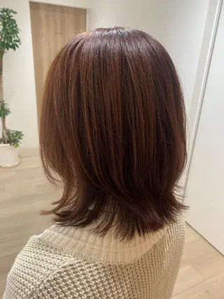 ミディアム ケアブリーチ、パーマ 田中千隼のヘアスタイル