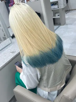 カラー デザイン×ダブルカラ ーHarusa🎀のヘアスタイル