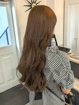 ロング ベージュ*Spica 【ミルクティー】のヘアスタイル