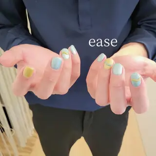 ショート カラー キッズ パーマ ネイル ヘアアレンジ マツエク・マツパ メンズ アイブロウ ease NAILSALONのネイルデザイン