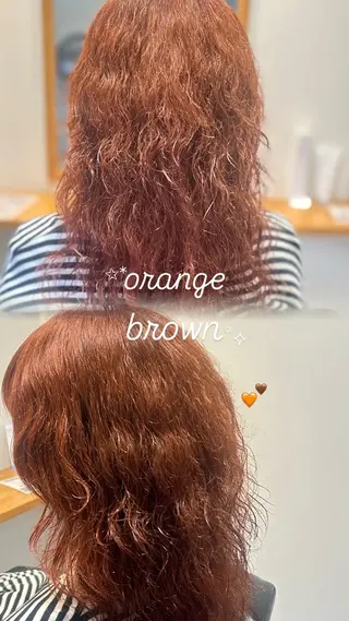 セミロング カラー mio 艶カラー/ 縮毛/ブリーチ🫧‪のヘアスタイル