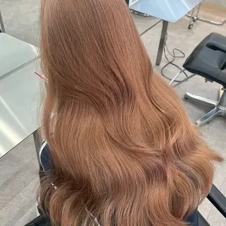 ロング カラー 色落ちまで可愛い ヘーゼルベージュ🤎のヘアスタイル