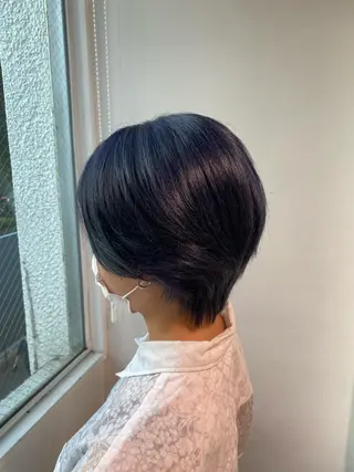 ショート カラー センターパート特化 井上健太のヘアスタイル