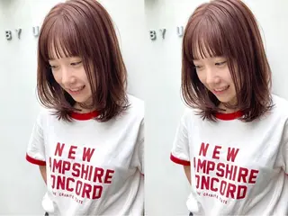 カラー miku ⟡.·透明感カラーのヘアスタイル