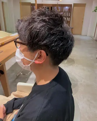 ショート メンズ 佐藤 悠生 メンズパーマ.カットのヘアスタイル