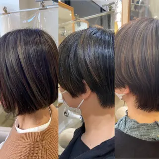 ショート カラー 30代からの大人 ショートのヘアスタイル