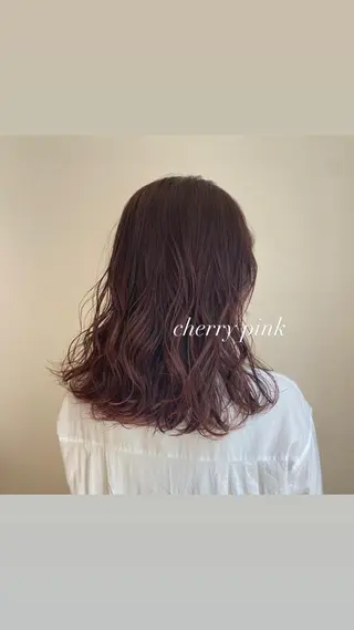 ミディアム カラー 似合わせカット/ 青竹真璃亜のヘアスタイル