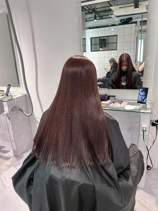 カラー 中×韓mix🥀秋色 ワンホンヘア🤍のヘアスタイル