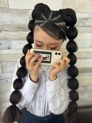 ロング B-W ⭐️REIKOのヘアスタイル