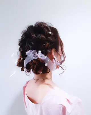ロング ヘアアレンジ Hair&Make  Delight*のヘアスタイル