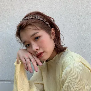 ミディアム カラー ヘアアレンジ satsuki レイヤー・暖色のヘアスタイル