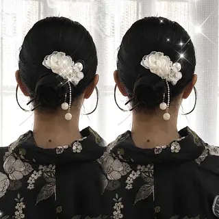 ロング ヘアアレンジ 韓国/池袋ワンカラー 🩶kaede🩶のヘアスタイル