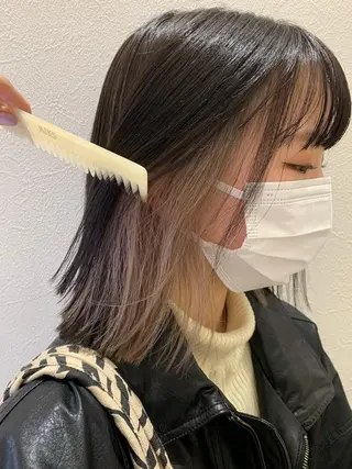 ミディアム カラー hubhair レイヤー/透明感のヘアスタイル