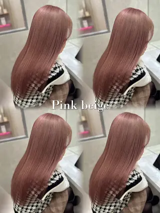 ロング カラー みのりハイトーン デザインカラーのヘアスタイル