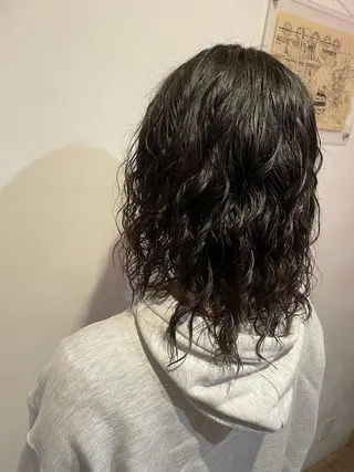 ミディアム パーマ ヘアアレンジ 鴫原 亜弥のヘアスタイル