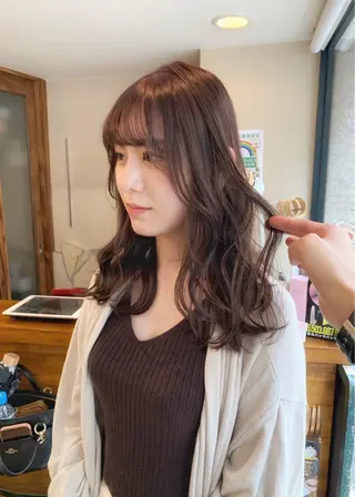 セミロング カラー 矢野 晃平のヘアスタイル