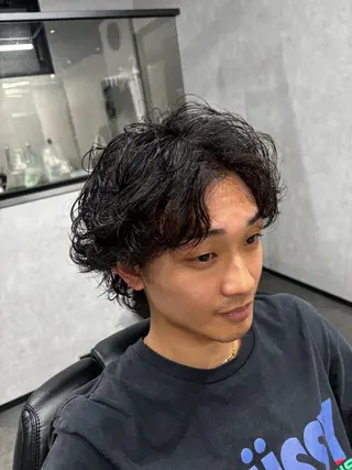 パーマ メンズ 横田 剣己のヘアスタイル