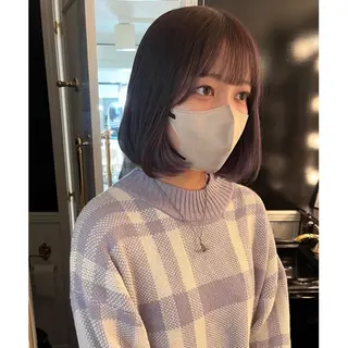 ミディアム カラー miyu /トレンド カラー×艶髪のヘアスタイル