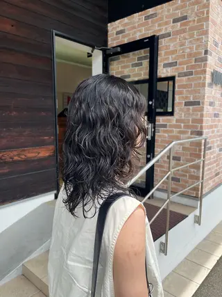 ロング パーマ ふかや まりかのヘアスタイル
