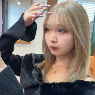 ロング カラー 岡本 太陽☀️のヘアスタイル