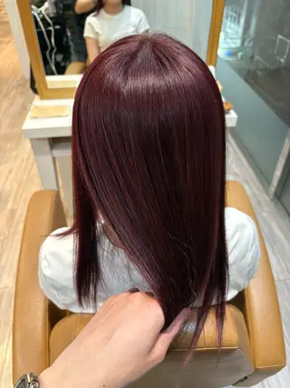 セミロング カラー ブリーチなしWカラー レイヤー/Rickyのヘアスタイル