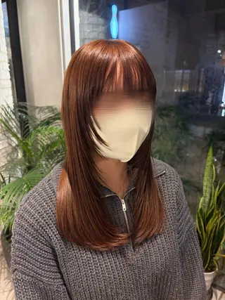 セミロング コテ巻きパーマ✨/ 木下明哉のヘアスタイル