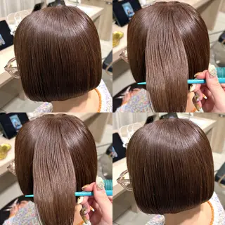 ミディアム カラー 【🎀推しカラー × 艶髪】小池 雪奈のヘアスタイル
