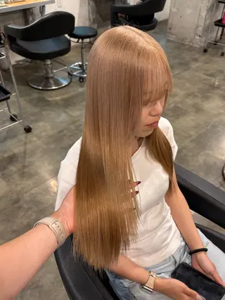 ロング カラー ハイトーン 横浜💞ミオのヘアスタイル