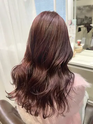 ロング カラー 福本 梓のヘアスタイル