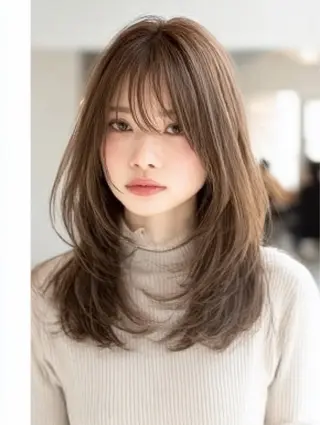 ロング 絶対綺麗な暖色カラー 🎯あります✨増渕✨のヘアスタイル