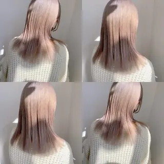 ミディアム カラー Shiho お洒落な エクステ♡ハイトーンのヘアスタイル