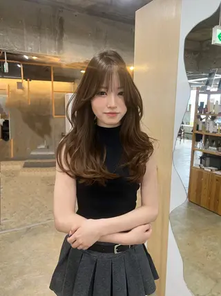 セミロング カラー freera 希帆 kihoのヘアスタイル