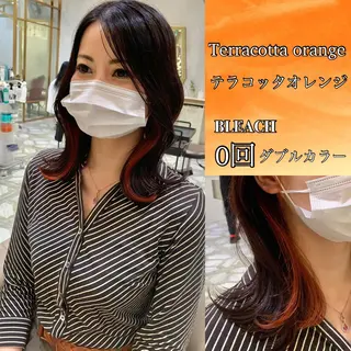 ミディアム カラー パーマ ヘアアレンジ メンズ キッズ ネイル マツエク・マツパ アイブロウ 《褒められる》 透明感カラー/小嶋のヘアスタイル