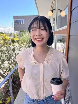 ミディアム カラー 吉水 果穂のヘアスタイル