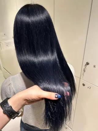 ロング カラー 美髪ツヤ暗髪カラー 💎issei💙のヘアスタイル