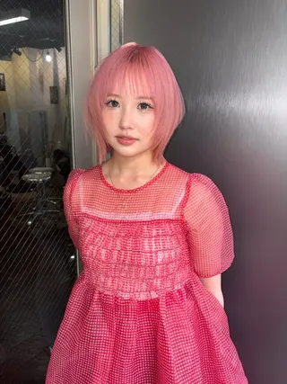 ショート カラー 心斎橋/デザインカラ ー/海外風/ナツミのヘアスタイル