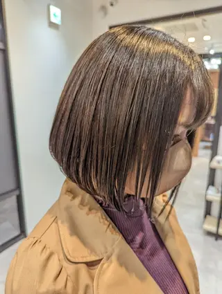 ミディアム 美髪矯正 キョウスケのヘアスタイル