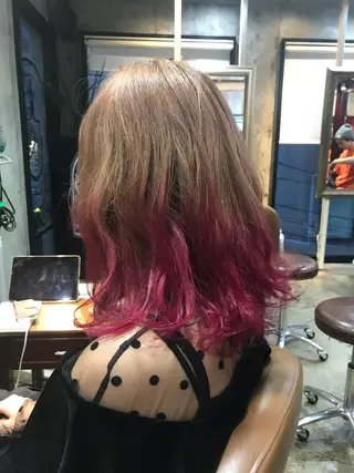 ミディアム カラー パーマ ヘアアレンジ メンズ キッズ ネイル マツエク・マツパ サロンドミルク 渋谷高比良のヘアスタイル
