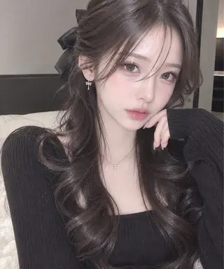 ロング ヘアアレンジ 透明感巻ける縮毛矯正 可愛いStyle杏琉のヘアスタイル