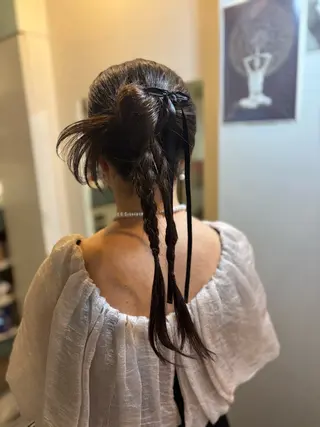 ロング ヘアアレンジ 森 陽子のマツエク・マツパデザイン