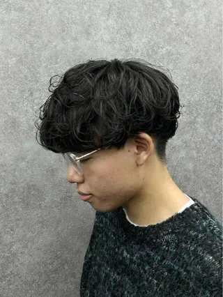 パーマ メンズ センターパート特化 🌹RIO🌹のヘアスタイル