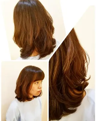 パーマ ミディアム 美谷添(ミヤゾエ) まどか大人ヘアサロンのヘアスタイル