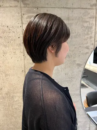 ショート 透明感カラー/似合わ せカット/大島実加永のヘアスタイル