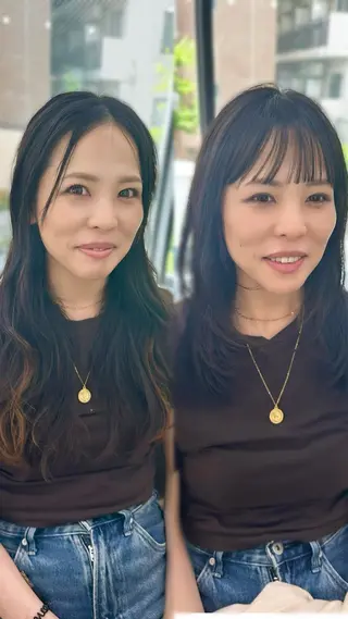 ミディアム カラー パーマ ヘアアレンジ メンズ キッズ 顔まわりで差がつく 🌿似合わせカットのヘアスタイル