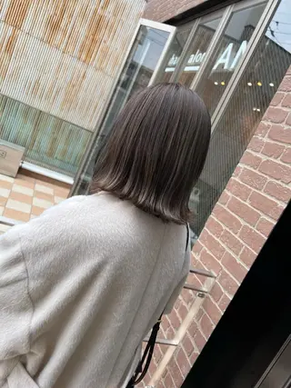 ミディアム カラー 髪質改善縮毛矯正/ ブリーチ/中尾のヘアスタイル