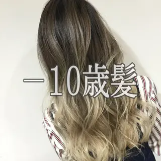 セミロング カラー 髪質改善カラー韓国風 レイヤーtudaのヘアスタイル