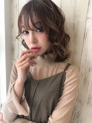 ミディアム カラー ⭐️Shelter by TOKYO⭐️のヘアスタイル