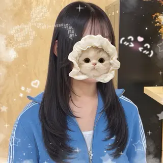 セミロング 縮毛モデル募集中 星川🌟のヘアスタイル