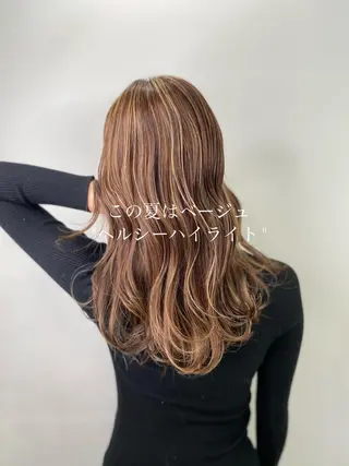 ロング カラー レイヤーカット 赤み消し　店長/大和のヘアスタイル
